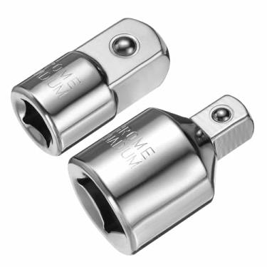 Imagem de HARFINGTON Conjunto de 2 adaptadores de soquete de impacto 1/5.1 cm a 3/10.2 cm 3/10.2 cm para 1/5.1 cm redutor de acionamento quadrado padrão SAE conversor chave de impacto chave catraca disjuntor