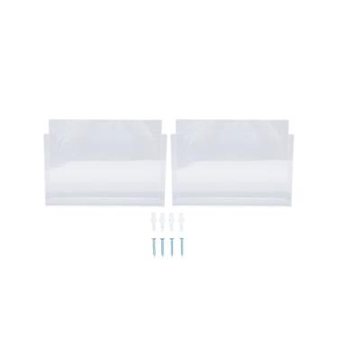 Imagem de Yosoo Organizador Acrílico Transparente do Arquivo da Parede de 2 Pces, Organizador do Suporte Arquivo da Cremalheira Compartimento para Folhetos das Revistas Com Design Elegante