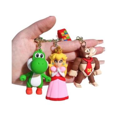 Imagem de Chaveiro Super Mario Brinquedo Mario Bros Luigi Toad Yoshi Bowser Figu