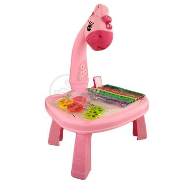 Imagem de Projetor Para Desenho Infantil Mesa Pintura Girafa Rosa