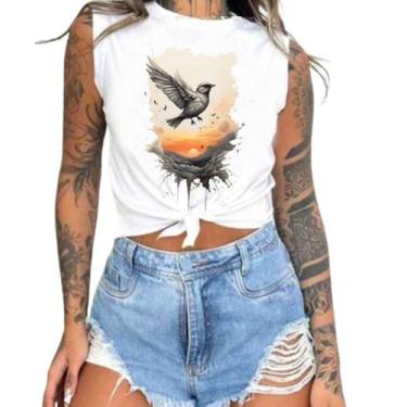 Imagem de Cropped T-Shirts Feminino Estampado Várias Estampas 38 - megan basic, 