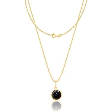 Imagem de Corrente Bailarina 45cm com Pingente Ponto de Luz em Ouro 18k - Paulis