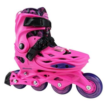 Imagem de Patins Inline Infantil Traxart Freemix -  Rosa - 68/70mm (M) ou 70/72mm (G) - ABEC-9-Feminino