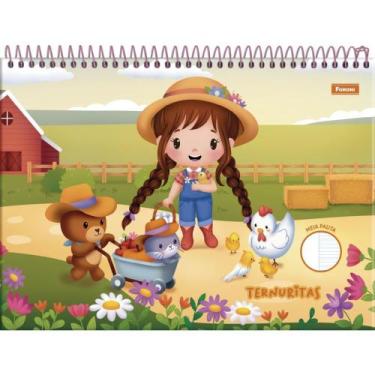 Imagem de Caderno de Desenho Universitário Capa Dura Ternuritas Meia Pauta 40 Fo