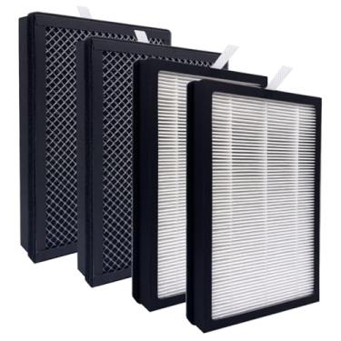 Imagem de Filtros de substituição para purificador de ar CAP-500FPK: pacote com 4 filtros HEPA verdadeiros compatíveis com purificador de ar Cuisinart CAP-500 Purxium