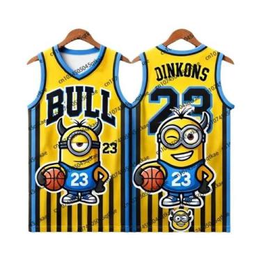 Imagem de Camiseta Sem Mangas Unissex Oversize Minions Jordan 23, Colete De Basq