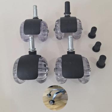 Imagem de Rodízio De Cadeira Giratório Silicone 50mm C/ Bucha Squadroni 5 Unidades