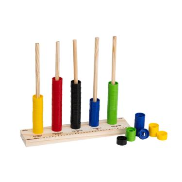 Imagem de Ábaco Infantil Aberto Com 5 Colunas Em Madeira Dipedu - Brw 0000