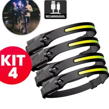 Imagem de Lanterna de cabeça recarregável com 3 peças, farol largo de 230°, sensor de movimento LED recarregável, faróis brilhantes de 5 modos para adultos, faróis para testa, capacete rígido, equipamento (4)