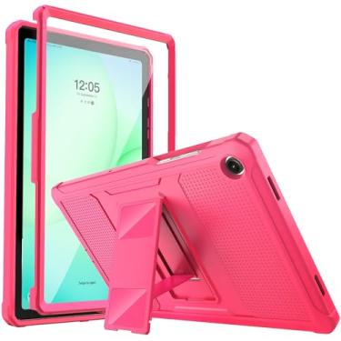 Imagem de MoKo Capa para Galaxy Tab A11+ Plus/A9+ 2025/2023, 2025/2023, à prova de impacto, com protetor de tela integrado para tablet Galaxy Tab A11+/A9 Plus, rosa paraíso