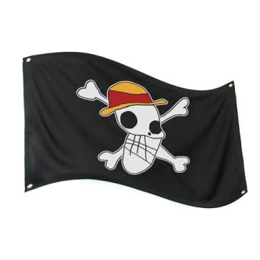 Imagem de Bandeira de uma peça pirata bandeira anime Luffy Luffy
