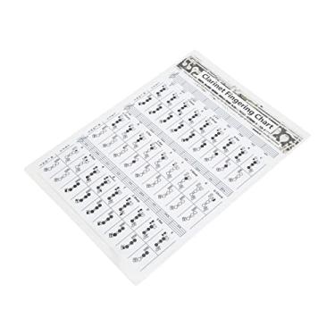 Imagem de Naroote Gráfico de Treinamento de Dedo para Clarinete, Guia de Referência Durável para Iniciantes, Sala de Aula, Papel Revestido (Acordes de clarinete (trompete))