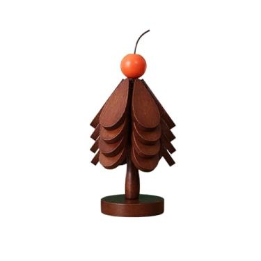 Imagem de Trivets de madeira para 3/4 peças conjunto de porta-copos em forma de árvore com suporte conjunto de porta-copos de tripé de madeira decoração de mesa de cozinha (marrom escuro)