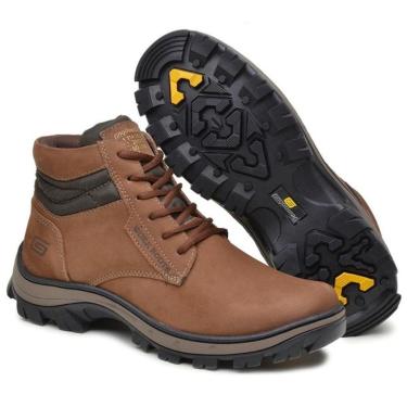 Imagem de Bota Coturno Masculino Tratorado Segurança Couro EPI CA GOGOWEAR Sola Borracha Resistente Dia a Dia-Unissex