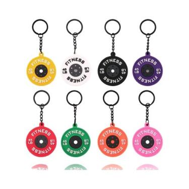 Imagem de Chaveiro De Placa De Halteres Mini 3D Para Fitness, Pingente Para Bols