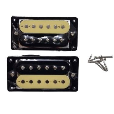 Imagem de Captador Guitarra Humbucker Cerâmico Zebra Kit com 2 Hook