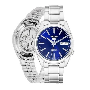 Imagem de SEIKO 5 Relógio masculino de aço inoxidável, Royal