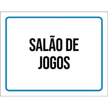 Imagem de Kit 3 Placas Ambiente Sinalização Setor Salão De Jogos