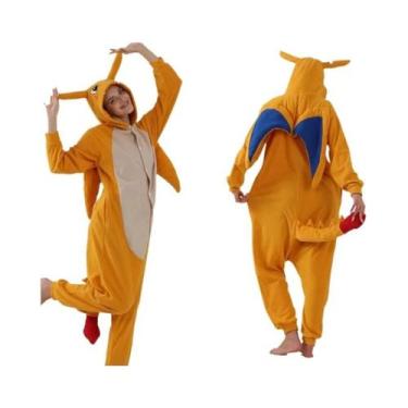 Imagem de Pijama Macacão Adulto De Anime Dragão Fantasia De Halloween Para Festa