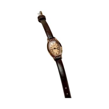 Imagem de Relógio De Pulso Feminino Vintage Com Pulseira De Couro Marrom, Decora