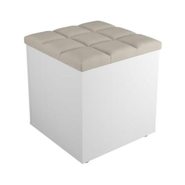 Imagem de Puff Baú Suede Luxo Organizador Banqueta Decorativa Sala, Quarto Escritório(Rose,1)