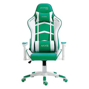 Imagem de Cadeira Gamer Mx5 Giratória Branco e Verde - Mymax