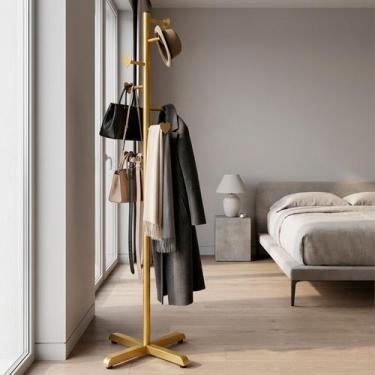 Imagem de Mancebo Kardia Chão Cabideiro Casaco Bolsa Chapeu 6 Ganchos Em Aço Det