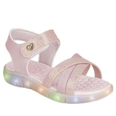 Imagem de SANDÁLIA INFANTIL MENINA LED BRILHO KIDY WAVE LIGHT NUDE-Feminino