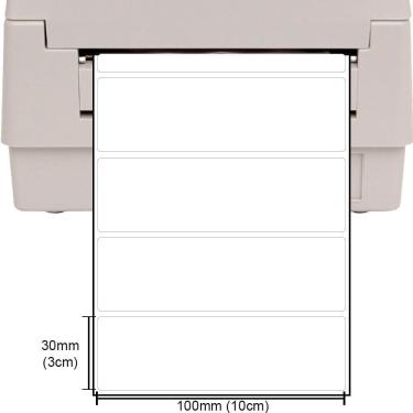 Imagem de Kit 10 Rolos Etiqueta Couche 100Mm X 30Mm + 5 Ribbons