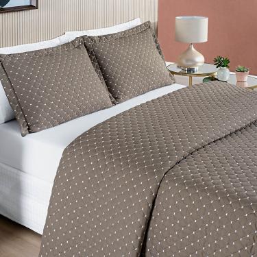 Imagem de Cobre Leito Prático King Dupla Face 3 Peças - Camafeu