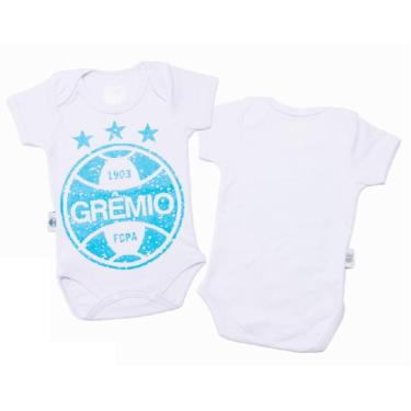 Imagem de Body Bebê Grêmio Branco Escudo Oficial