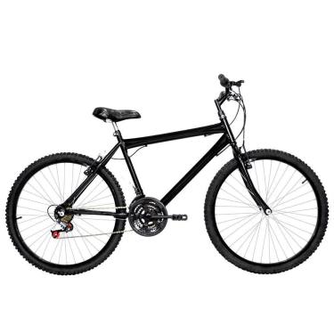 Imagem de Bicicleta Masculina Aro 26 Mtb Alumínio Colorido 18 Marchas Cor Preta