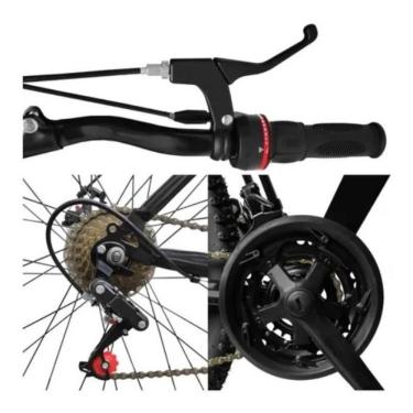 Imagem de Bicicleta Aro 29 Aço Carbono 21V Cripto Freios A Disco Quadro 17 Preto Prata