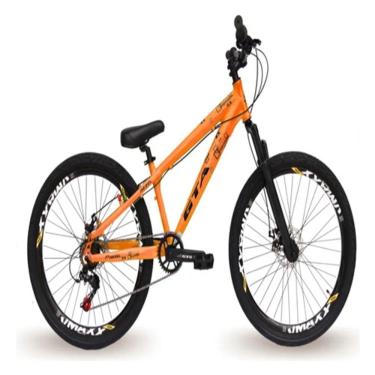 Imagem de Bicicleta Aro 26 Freeride Gta Rebel Laranja 1x7v Câmbio Shimano