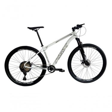 Imagem de Bicicleta Aro 29 Ksx Sd7 12v Garfo Com Trava K7 11/50 Freios Hidráulicos Kit 1x12 - Branco/prata Tam. 17
