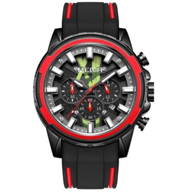 Imagem de Relógio Masculino Com Pulseira De Silicone Data Automática