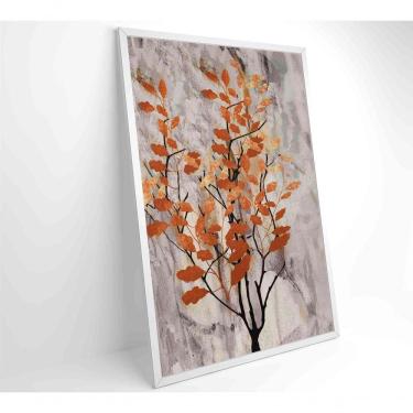 Imagem de Quadro Pintura óleo Folhas No Outono Medidas 40x60 Cm Impressão Tecido Canvas