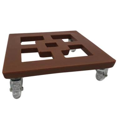 Imagem de Suporte Quadrado com Roda 25cm para Vasos Alpe e Aritana - Alpe & Arit