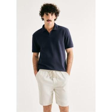 Imagem de Bermuda Masculina Reta Texturizada - Bege P - Hering Adulto, P