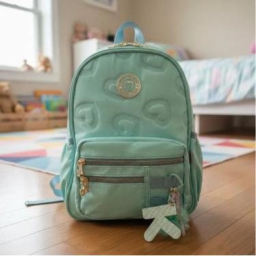 Imagem de Mochilinha Kika De Costas Bolsa Pequena Estilosa P/dia A Dia, Verde