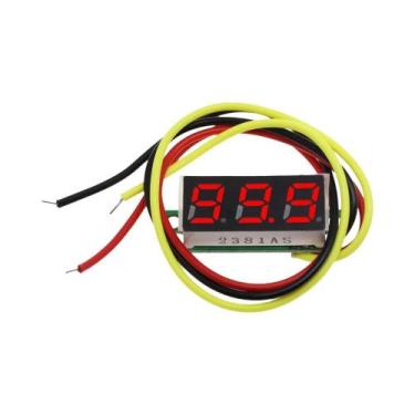 Imagem de Voltímetro Digital Mini De 0,28 Polegadas 0-100V Com 2 Linhas E 3 Fios