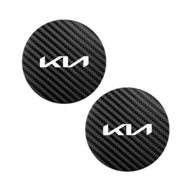 Imagem de Suportes Para Copos Em Fibra De Carbono E Couro Para KIA K5 K9 Sorento