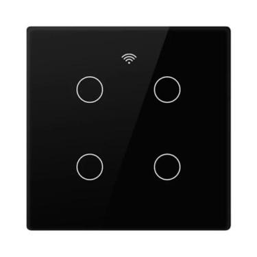 Imagem de Interruptor Inteligente Tuya WiFi Padrão Brasil Com Sensor De Toque 4x