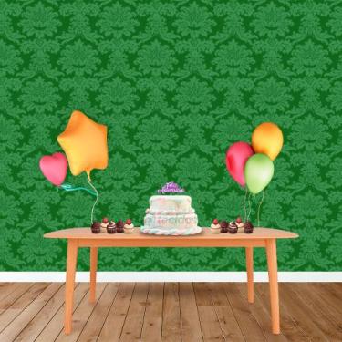 Imagem de Painel Retangular em Jacquard Verde Medalhão - Jacquard Tradicional, 3