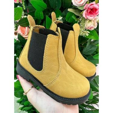 Imagem de Bota Nilqi Masculina Mostarda para Crianças, 33
