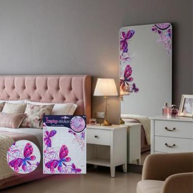 Imagem de Kit 2 Adesivos decorativos de Borboleta p/Espelho Rocco - DaiCommerce