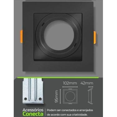 Imagem de Lumanti Spot Emb Quad Rec P/1lamp Mr16 Preto Seprp2 - Lumantti