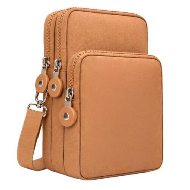 Imagem de Bolsa Transversal Compacta Masculina com Múltiplos Compartimentos e Zí