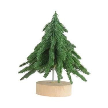 Imagem de Mini Árvore De Natal Artificial Coberta De Neve Para Decoração De Mesa