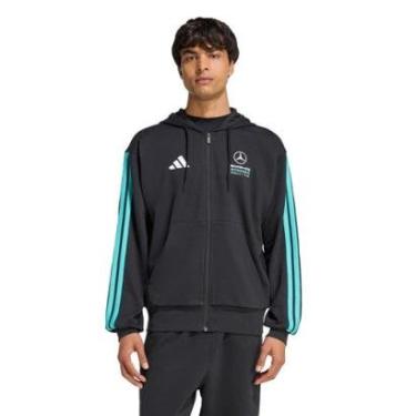 Imagem de Blusa Adidas Capuz Zíper Mercedes - Amg Petronas F1 Team Dna Masculina-Masculino